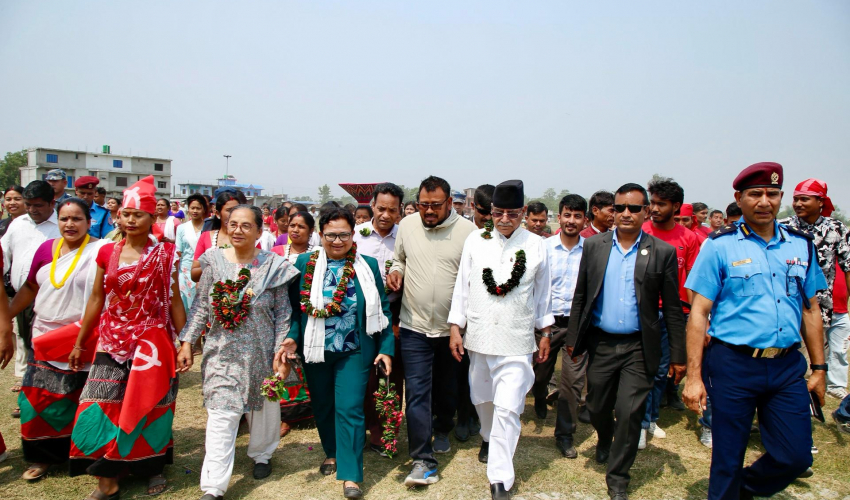 प्रचण्डको मर्निङवाकबाट सुरु भयो सुदूरपश्चिम माओवादी जागरण अभियान