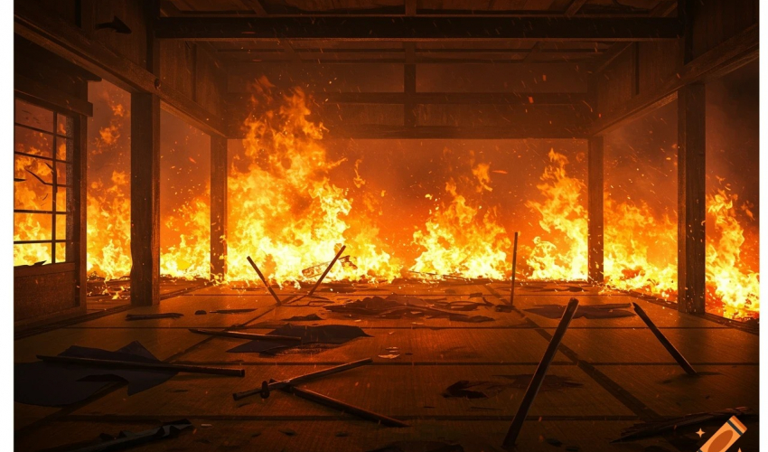 धनगढीको शान्ति कटानकी देउसराको गोठमा आगलागी