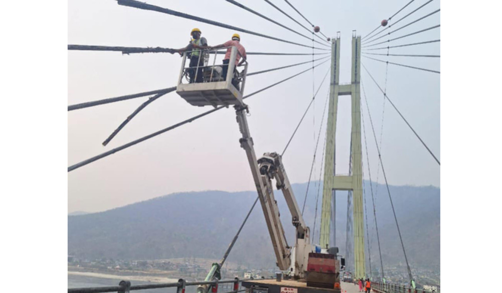 डेढ महिनापछि कर्णाली पुल मर्मत