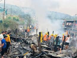 साँफेबगर हाटबजारमा आगलागी, १० पसल जलेर नष्ट, तीन करोड ८६ लाख बढीको क्षति