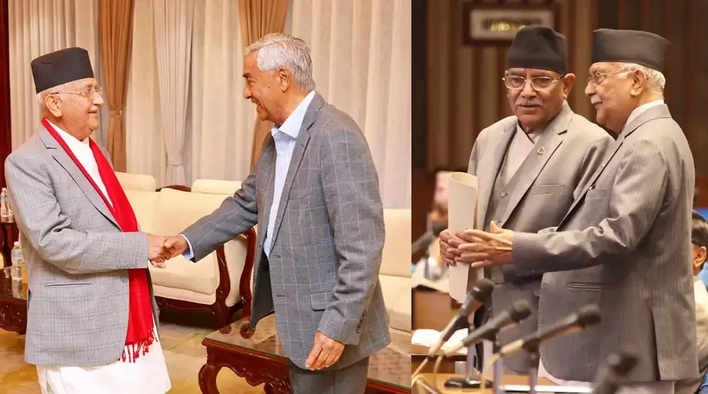 ‘गभर्नर’ मा अड्किए ओली: प्रचण्डसँग ‘फोटो’, देउवालाई सन्देश !