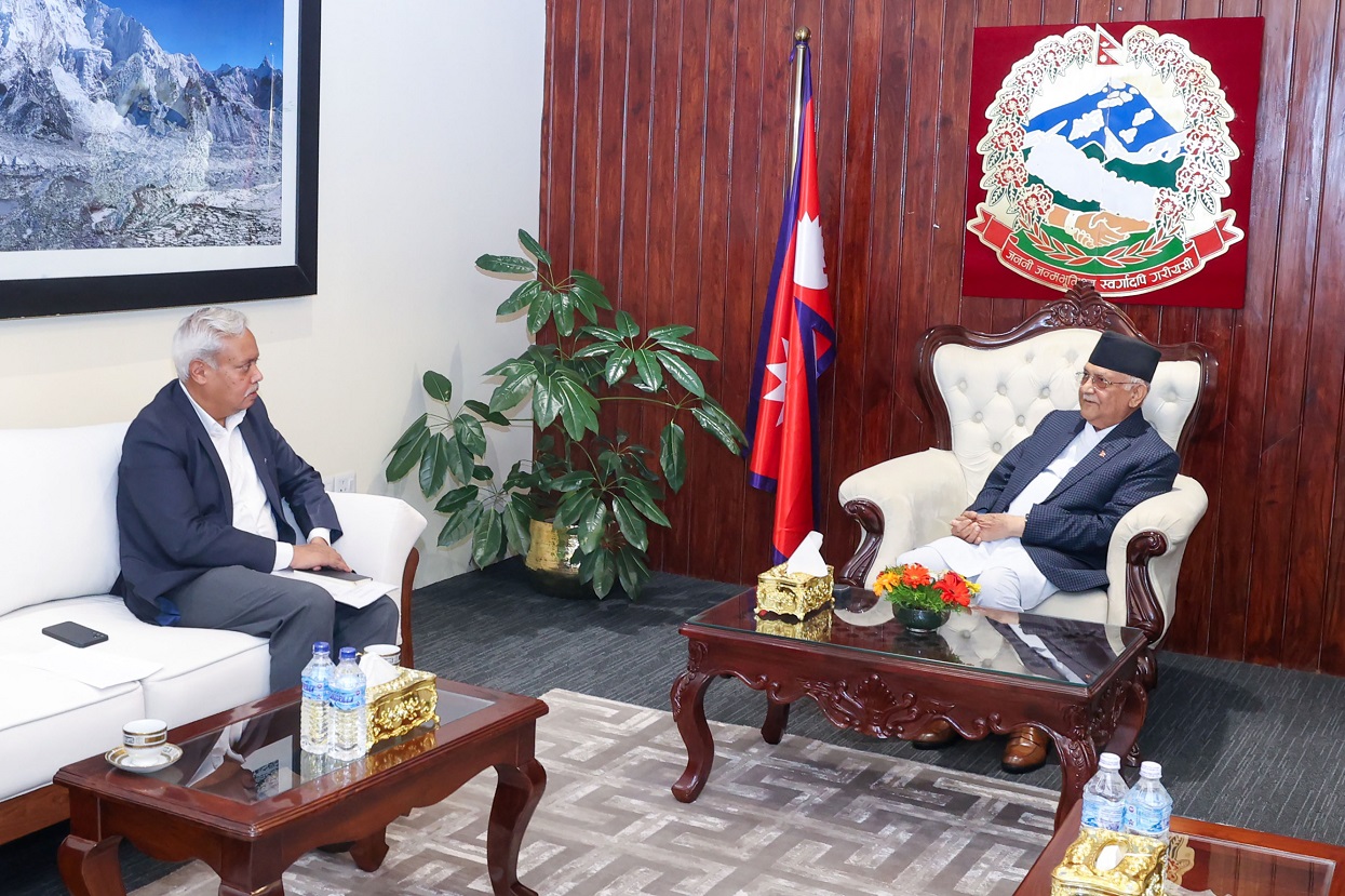 प्रधानमन्त्रीसँग भारतीय राजदूतको भेट