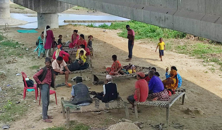 दुई दशकदेखि कञ्चनपुरमा पुल मुनी २० परिवारको बास