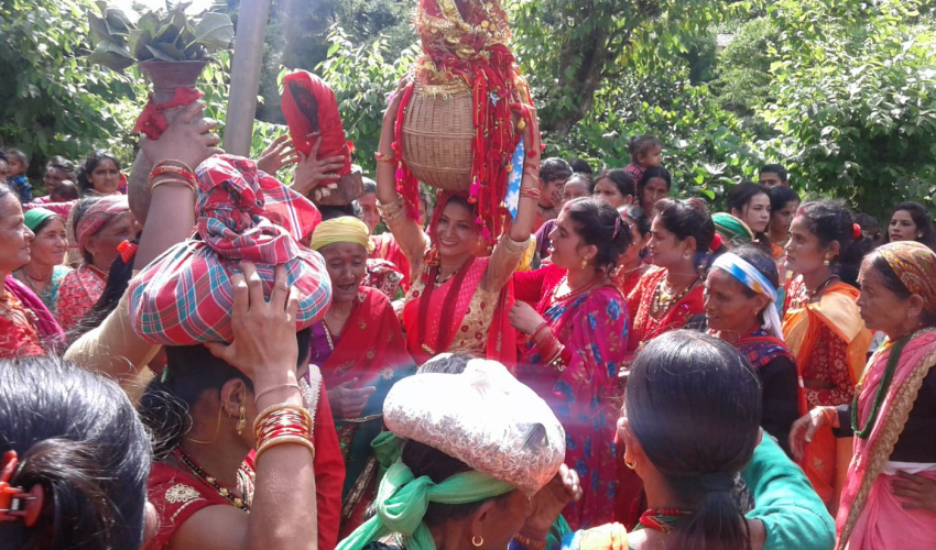 गौरा पर्वको आज तेस्रो दिन, आज गौरादेवीलाई घरघरमा भित्र्याइँदै