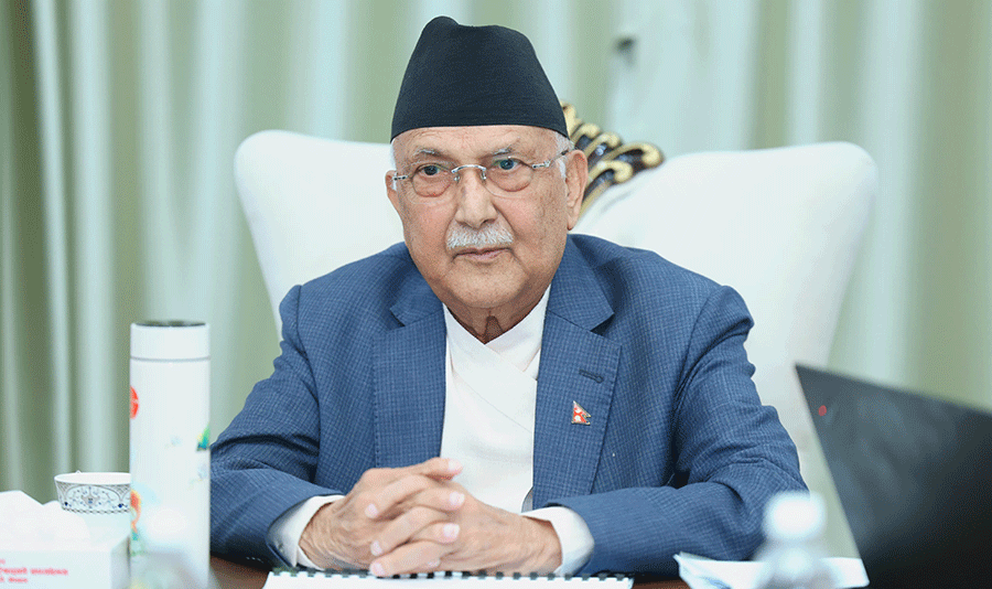 पूर्वराष्ट्रपतिले चुनाव हारेकाहरूको जमात बोकेर कुदिराख्नुभएको छ : ओली