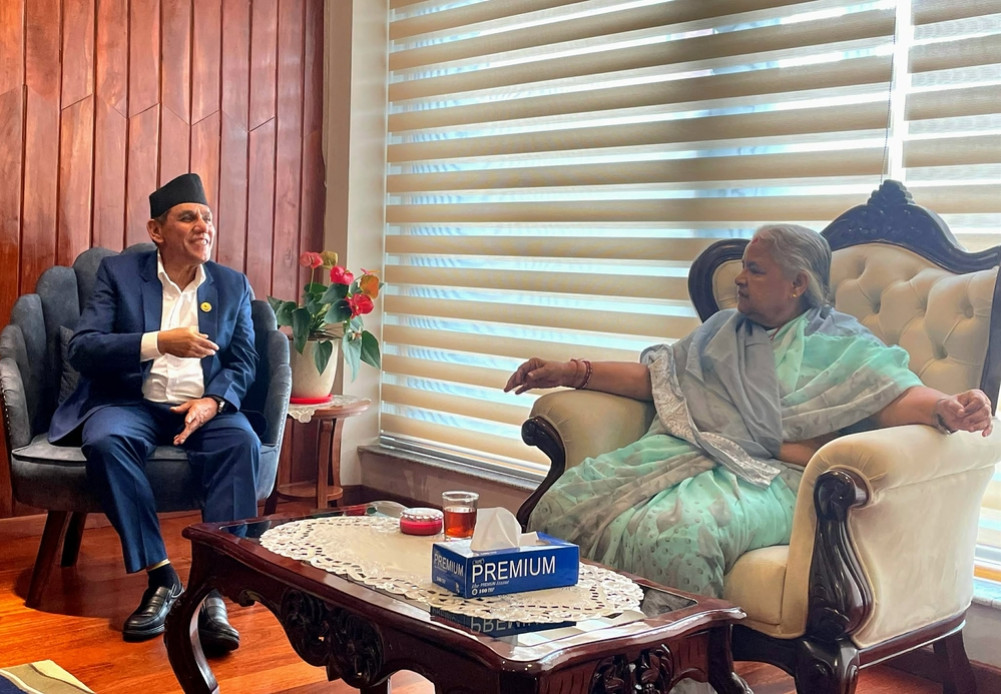 प्रधानमन्त्री कार्की र राष्ट्रिय सभा अध्यक्ष दाहालबीच भेट