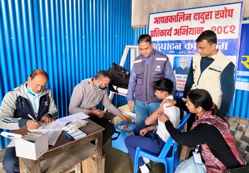 मलंगवामा हालसम्म साढे ८ हजार बालबालिकाले लगाए दादुरा विरुद्धको खोप