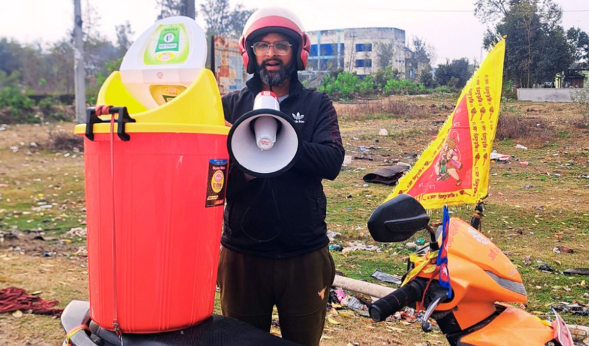 डस्टबिन चुनाव चिन्हसहित चुनावी मैदानमा थानेश्वर लेखक