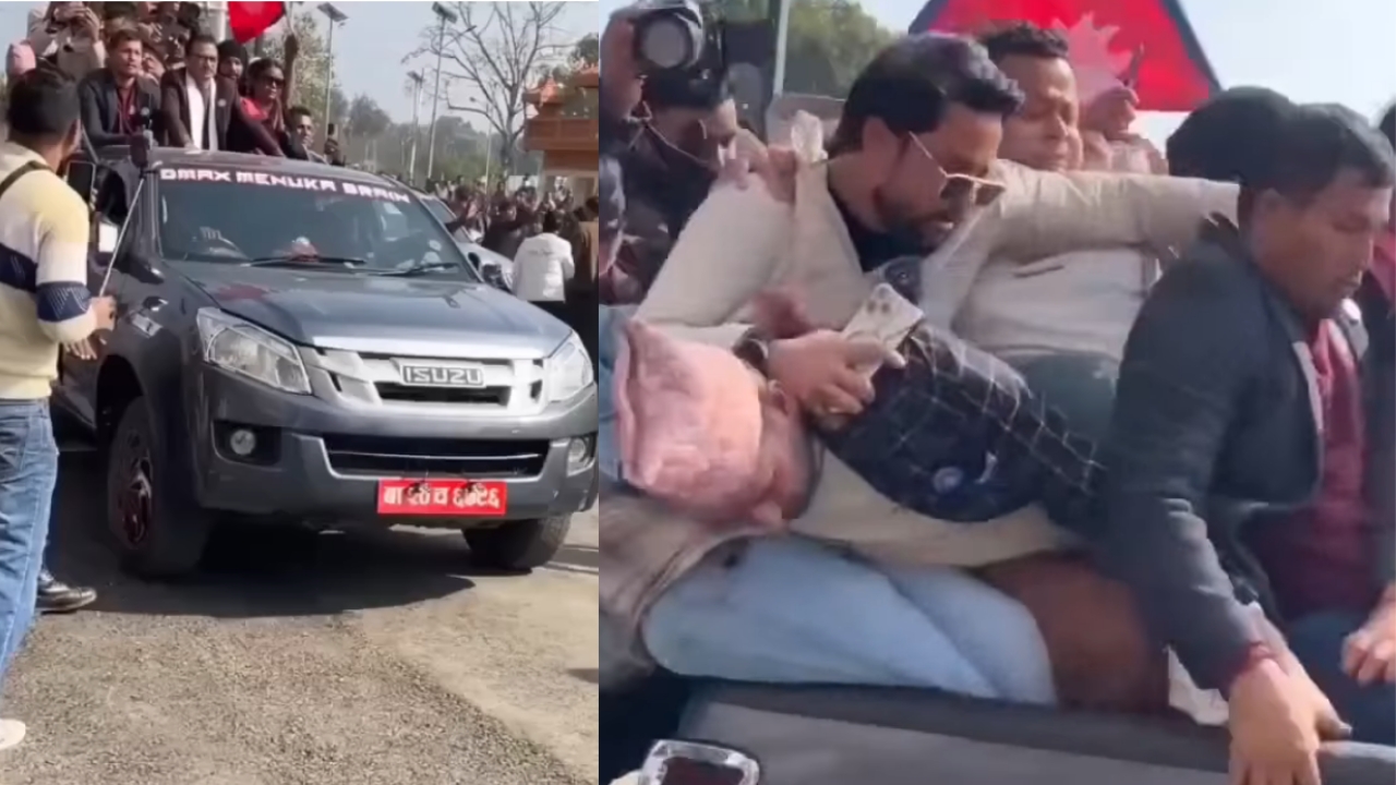 बालेनका समर्थक चढेको गाडीबाट खस्दा नेपालगञ्जमा केही घाइते