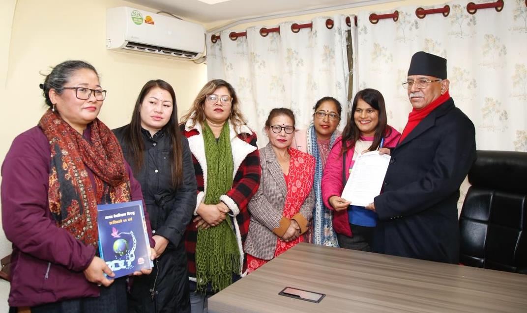 आट्विनको टोलीद्वारा महिला हिंसा र मानव बेचबिखनसम्बन्धीका एजेन्डा घोषणापत्रमा समेट्न आग्रह