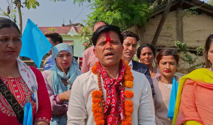 रास्वपा उम्मेदवार आनन्द चन्दको घरदैलो अभियान तीव्र, सुशासन र विकासलाई प्राथमिकता