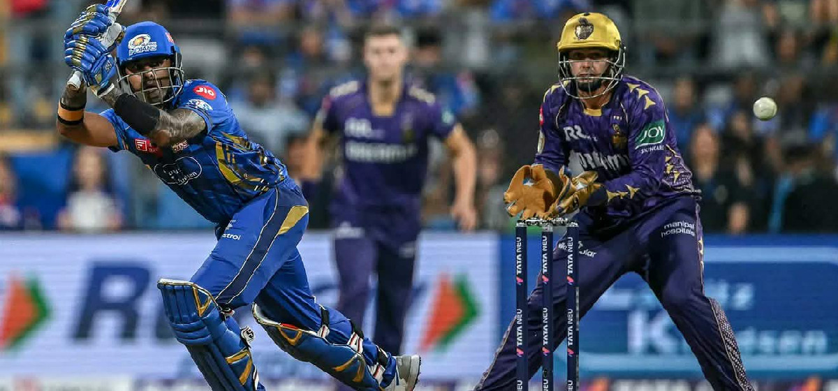 आइपिएल : मुम्बई र कोलकता प्रतिस्पर्धा गर्दै