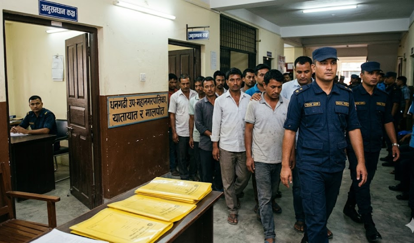 धनगढीमा यातायात र मालपोतबाट पक्राउ परेका १२ जनाको नाम सार्वजनिक