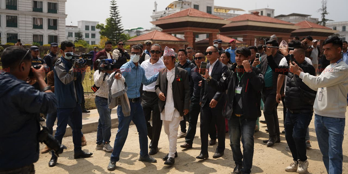 गृहमन्त्री भेट्न सिंहदरबार जाँदै हर्क साम्पाङ