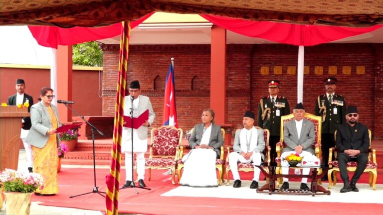 राष्ट्रिय सभाकी नवनिर्वाचित उपाध्यक्ष भण्डारीद्वारा शपथ ग्रहण