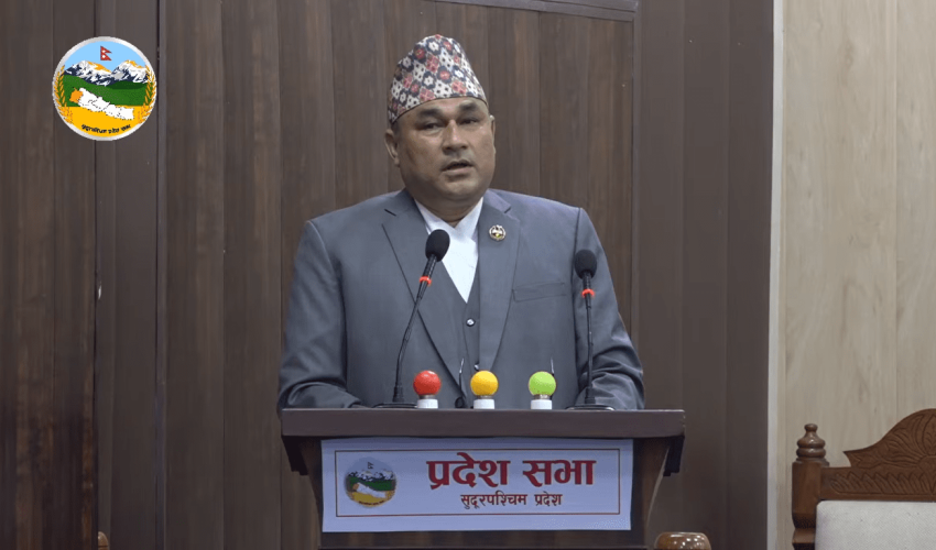 सुदूरपश्चिमका मुख्यमन्त्री शाह विश्वासको मत लिदै