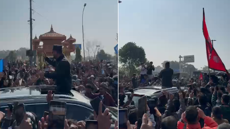 पश्चिममा पनि बालेनको उस्तै क्रेज, नेपालगञ्ज विमानस्थलबाहिर भव्य स्वागत