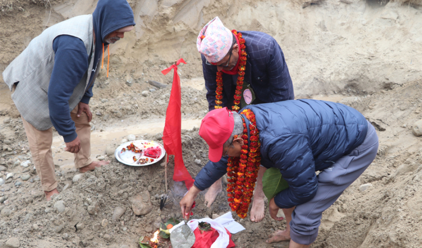 मोहना नदीमाथि पुल निर्माणको शिलान्यास